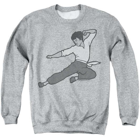 Bruce Lee The Signature Move Mens Crewneck Sweatshirt Athletic Heather Officially Licensed