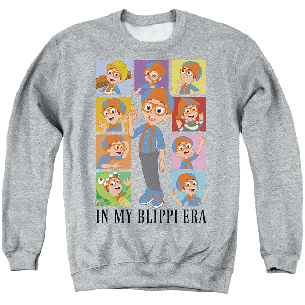 Blippi In My Blippi Era Mens Crewneck Sweatshirt Athletic Heather Officially Licensed