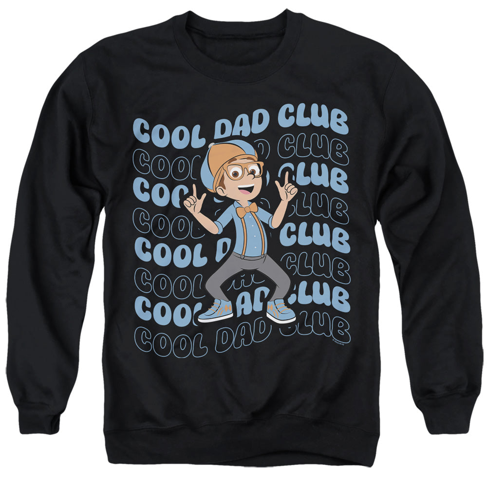 Blippi Cool Dad Club Mens Crewneck Sweatshirt Black Officially Licensed