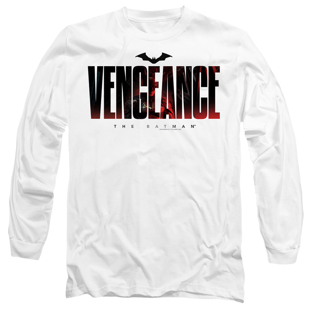 The Batman Vengeance For The Bat Mens Long Sleeve Shirt White Officially Licensed