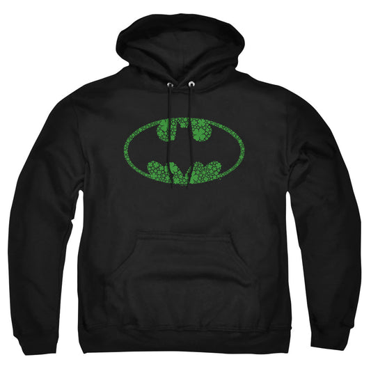 Batman St. Patrick'S Day Shamrock Logo Mens Hoodie Black Officially Licensed