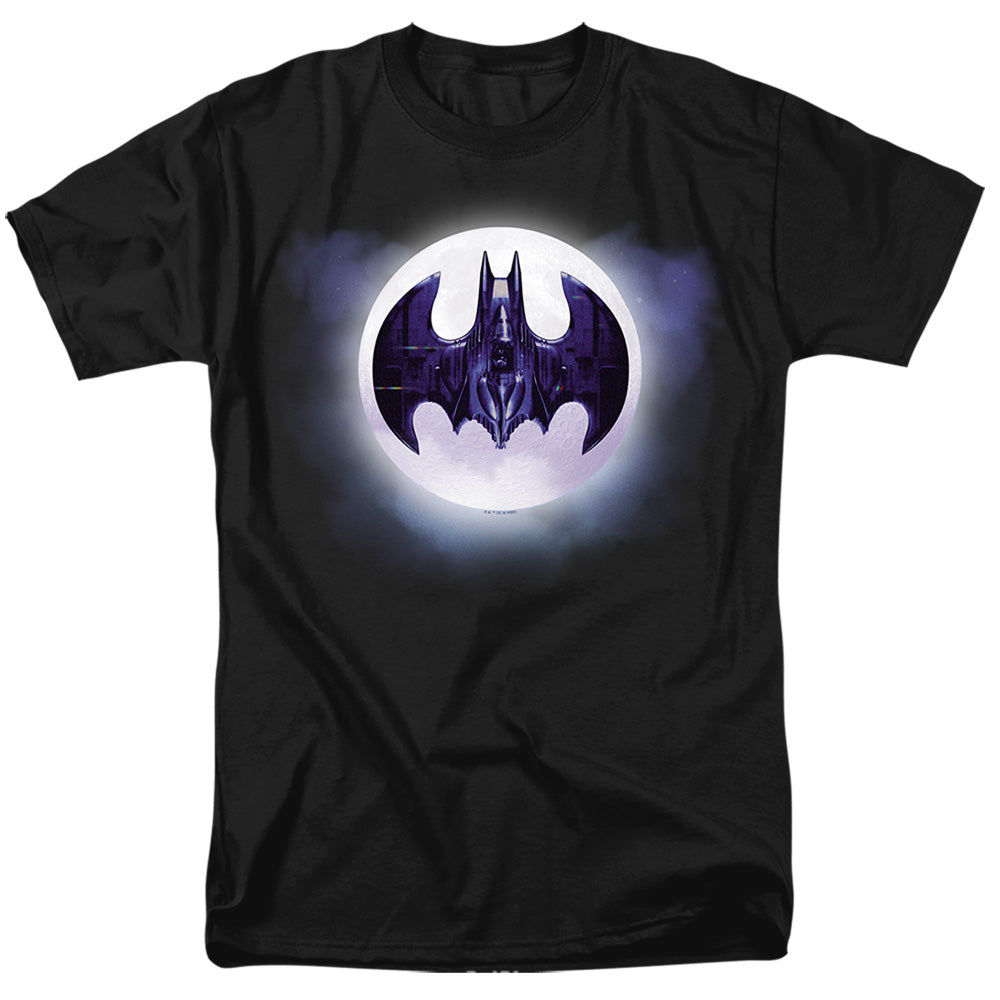 Batman (1989) Batwing Moon Mens T Shirt Black Officially Licensed