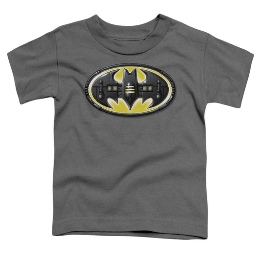 Batman Bat Mech Logo Toddler Kids Youth T Shirt Charcoal Officially Licensed