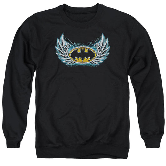 Batman Steel Wings Logo Mens Crewneck Sweatshirt Black