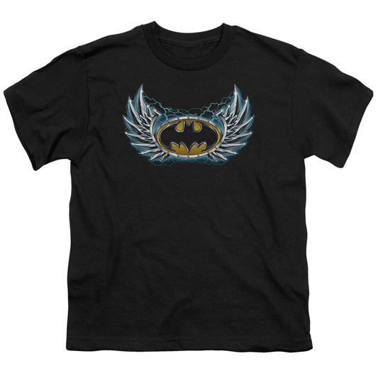 Batman Steel Wings Logo Kids Youth T Shirt Black Officially Licensed