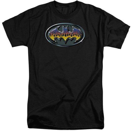 Batman Hot Rod Shield Mens Tall T Shirt Black Officially Licensed