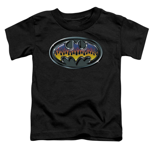 Batman Hot Rod Shield Toddler Kids Youth T Shirt Black Officially Licensed