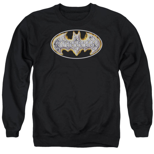 Batman Steel Fire Shield Mens Crewneck Sweatshirt Black