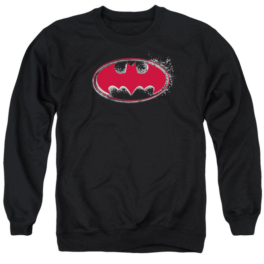 Batman Hardcore Noir Bat Logo Mens Crewneck Sweatshirt Black