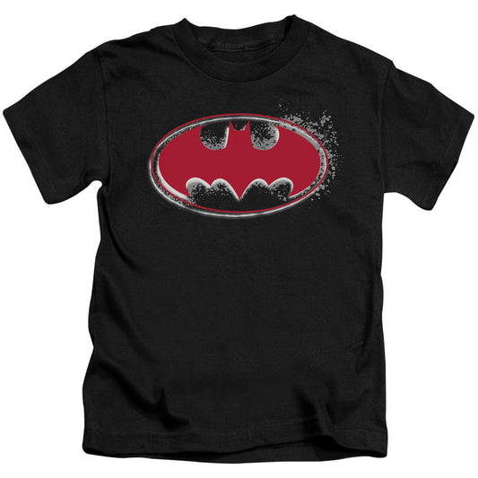 Batman Hardcore Noir Bat Logo Juvenile Kids Youth T Shirt Black Officially Licensed