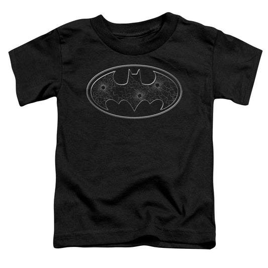Batman Glass Hole Logo Toddler Kids Youth T Shirt Black Officially Licensed