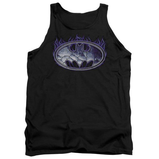 Batman Cracked Shield Mens Tank Top Shirt Black Officially Licensed