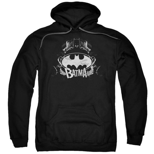 Batman Grim & Grity Mens Hoodie Black Officially Licensed