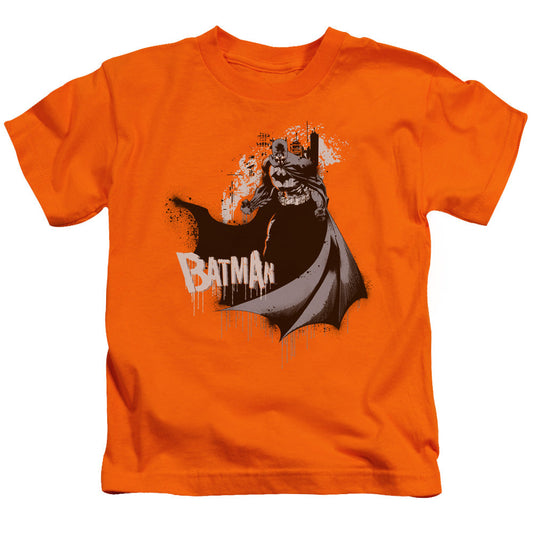 Batman The Drip Knight Juvenile Kids Youth T Shirt Orange Officially Licensed