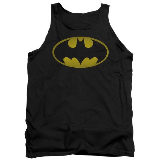 Batman Washed Bat Logo Mens Tank Top Shirt Black Officially Licensed