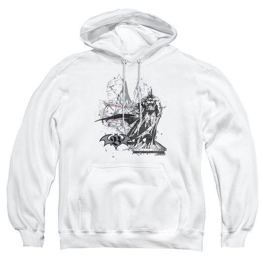 Batman Overseer Mens Hoodie White Officially Licensed