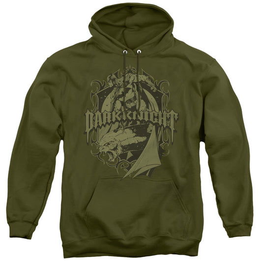 Batman Ready To Strike Mens Hoodie Military Green Officially Licensed