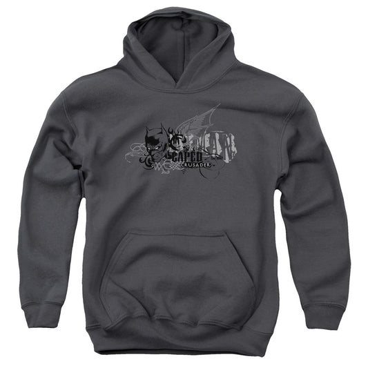 Batman Urban Crusader Kids Youth Hoodie Charcoal Officially Licensed