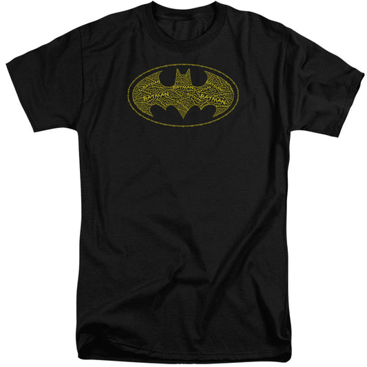 Batman Type Logo Mens Tall T Shirt Black Officially Licensed