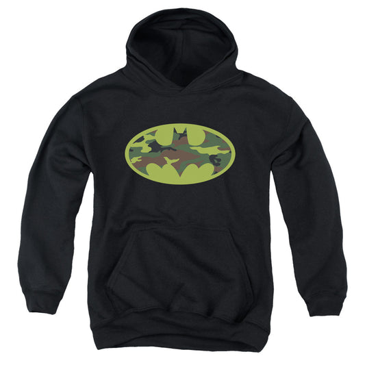 Batman Camo Logo Kids Youth Hoodie Black Officially Licensed