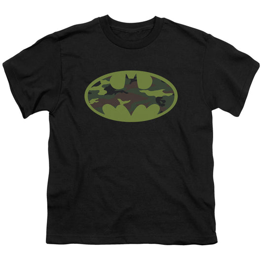 Batman Camo Logo Kids Youth T Shirt Black Officially Licensed