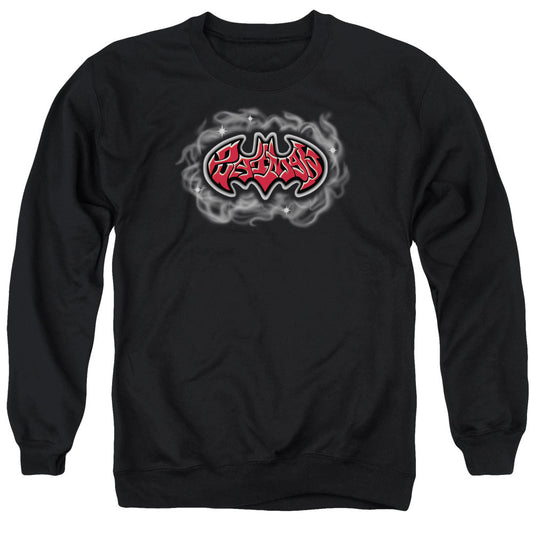 Batman Hip Hop Logo Mens Crewneck Sweatshirt Black