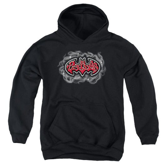 Batman Hip Hop Logo Kids Youth Hoodie Black Officially Licensed
