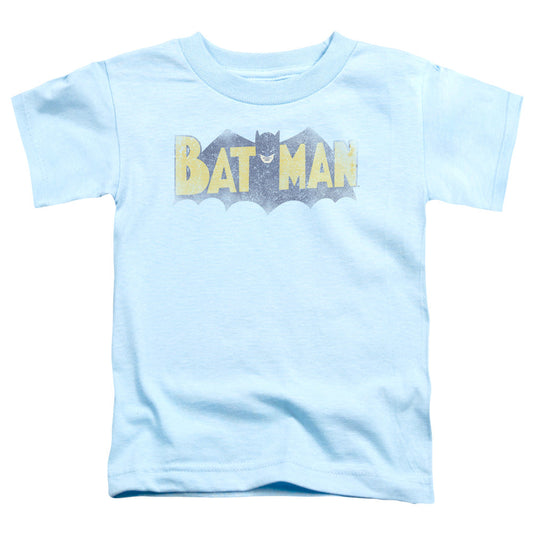Batman Vintage Logo Toddler Kids Youth T Shirt Light Blue Officially Licensed