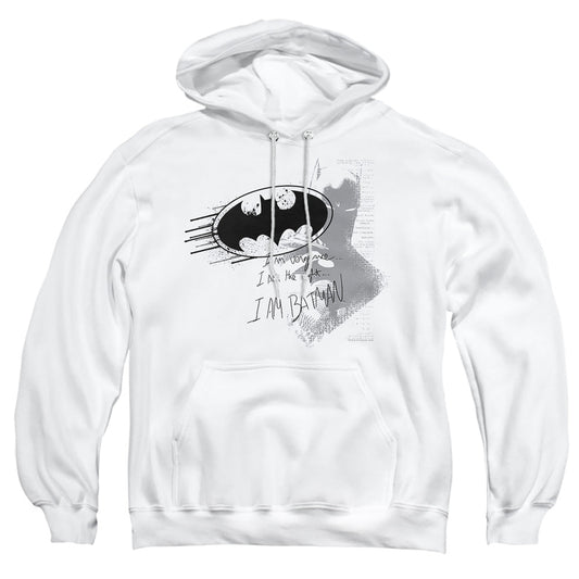 Batman I Am Vengeance Mens Hoodie White Officially Licensed