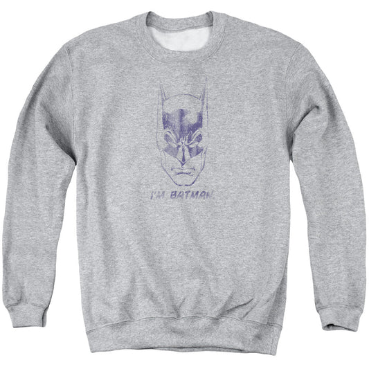 Batman Im Batman Mens Crewneck Sweatshirt Athletic Heather