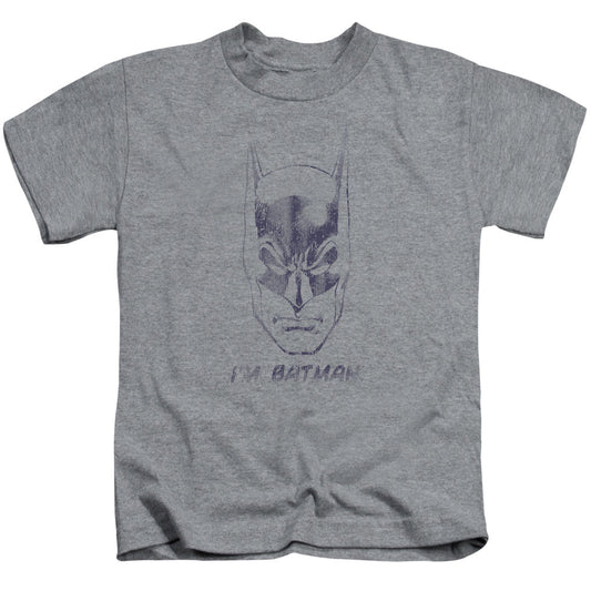 Batman Im Batman Juvenile Kids Youth T Shirt Athletic Heather Officially Licensed