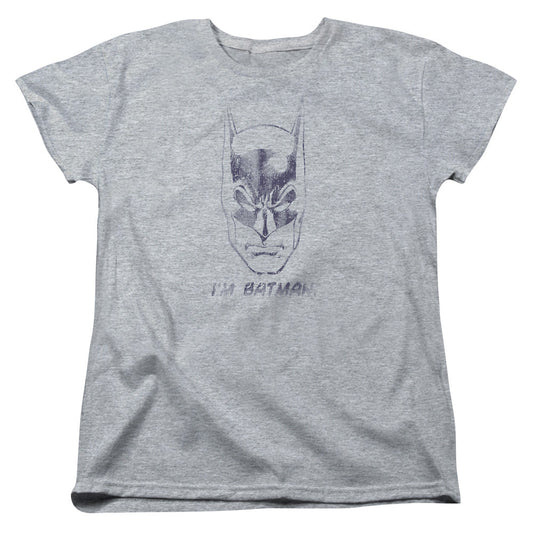 Batman Im Batman Womens T Shirt Athletic Heather Officially Licensed