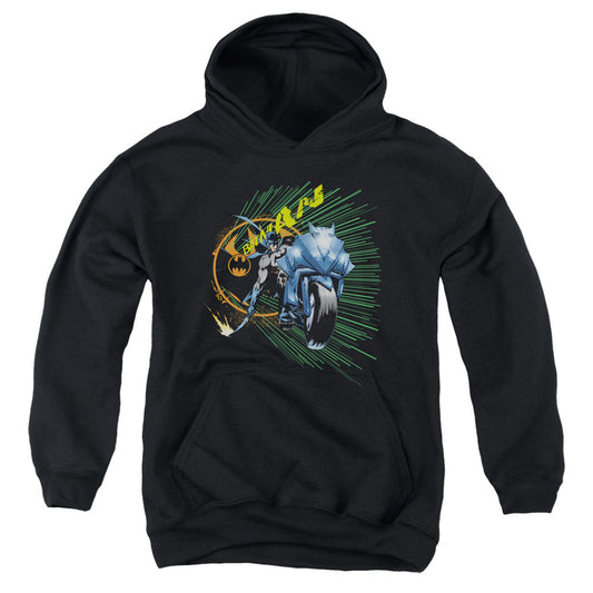 Batman Batcycle Kids Youth Hoodie Black Officially Licensed