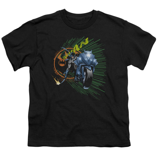 Batman Batcycle Kids Youth T Shirt Black Officially Licensed