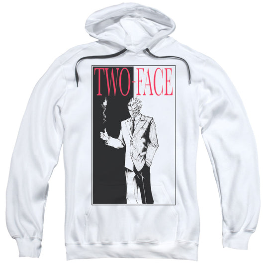 Batman Two Face Mens Hoodie White Officially Licensed