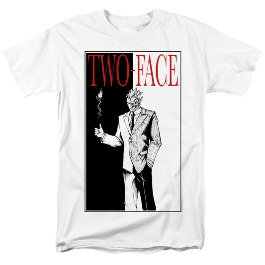 Batman Two Face Mens T Shirt White Officially Licensed