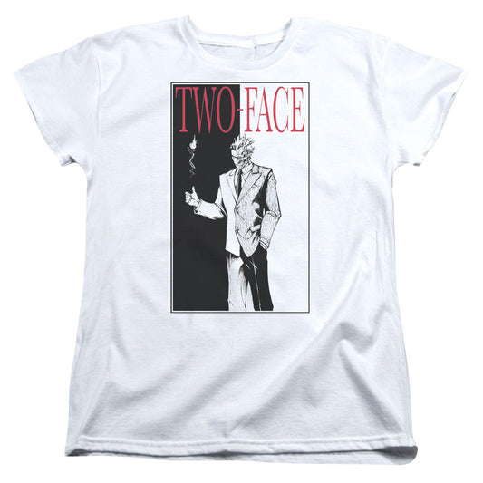 Batman Two Face Womens T Shirt White Officially Licensed