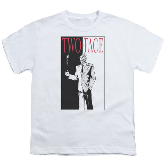 Batman Two Face Kids Youth T Shirt White Officially Licensed
