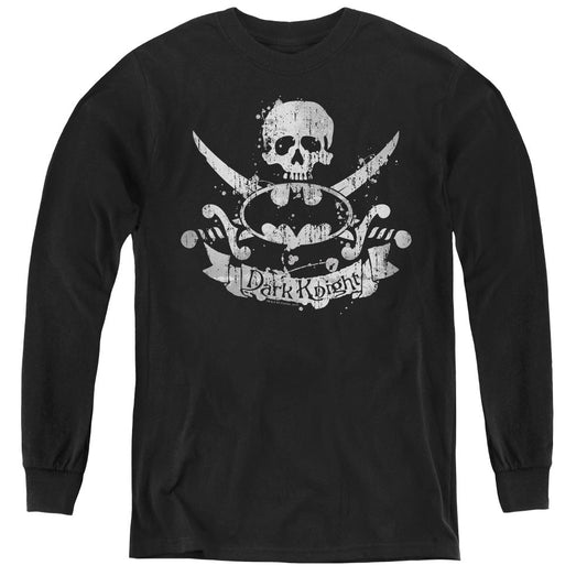 Batman Dark Pirate Long Sleeve Kids Youth T Shirt Black Officially Licensed
