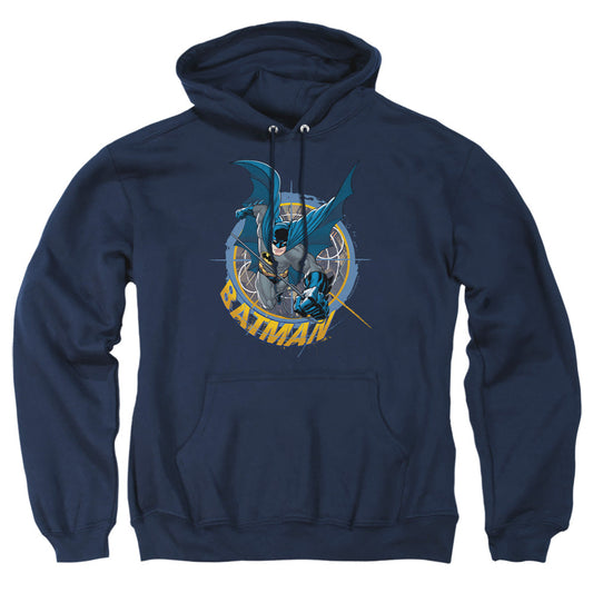 Batman In The Crosshairs Mens Hoodie Navy Officially Licensed