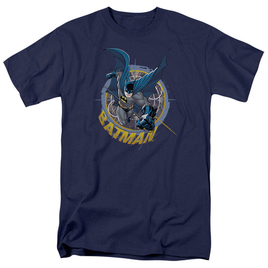 Batman In The Crosshairs Mens T Shirt Navy Officially Licensed