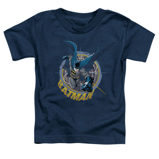 Batman In The Crosshairs Toddler Kids Youth T Shirt Navy Blue Officially Licensed