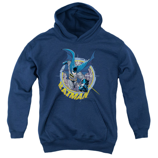 Batman In The Crosshairs Kids Youth Hoodie Navy Blue Officially Licensed