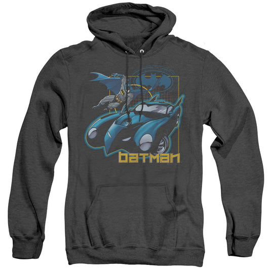 Batman Nice Wheels Heather Mens Hoodie Black Officially Licensed