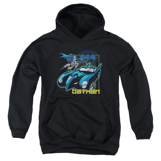 Batman Nice Wheels Kids Youth Hoodie Black Officially Licensed