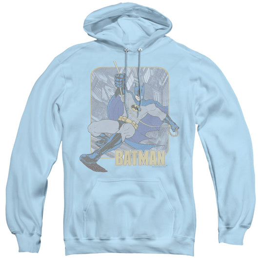 Batman Come Climb With Me Mens Hoodie Light Blue Officially Licensed