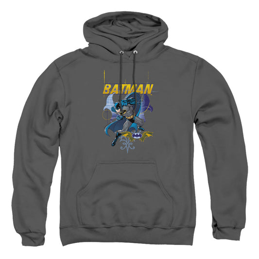 Batman Urban Gothic Mens Hoodie Charcoal Officially Licensed