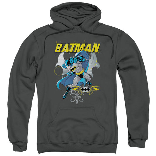Batman Urban Gothic Mens Hoodie Charcoal Officially Licensed