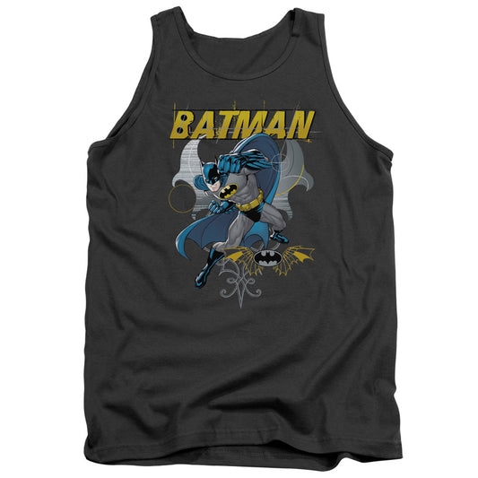 Batman Urban Gothic Mens Tank Top Shirt Charcoal Officially Licensed