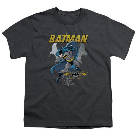 Batman Urban Gothic Kids Youth T Shirt Charcoal Officially Licensed